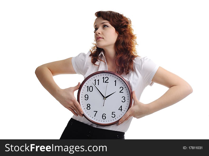 Woman And Clock