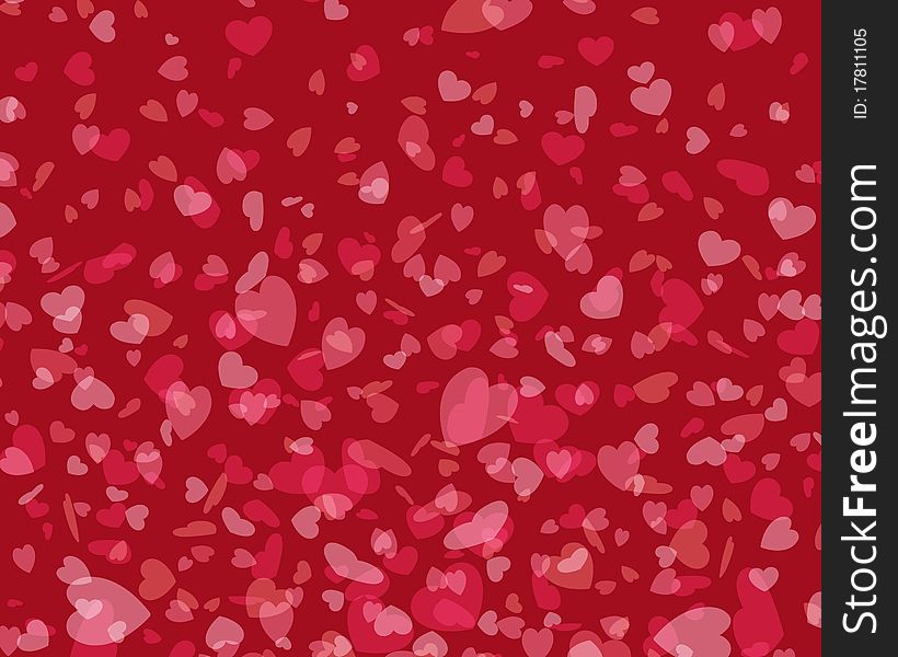Flying hearts Valentine's day or Wedding background