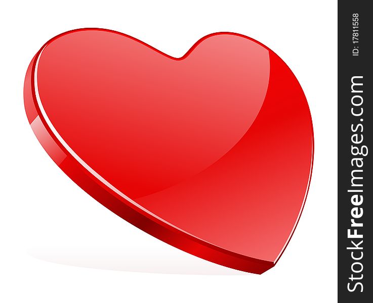 Red Shiny Heart Shape