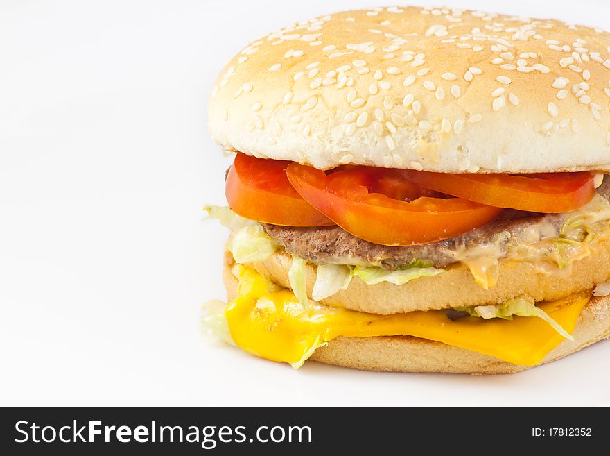 Cheese Burger on white background