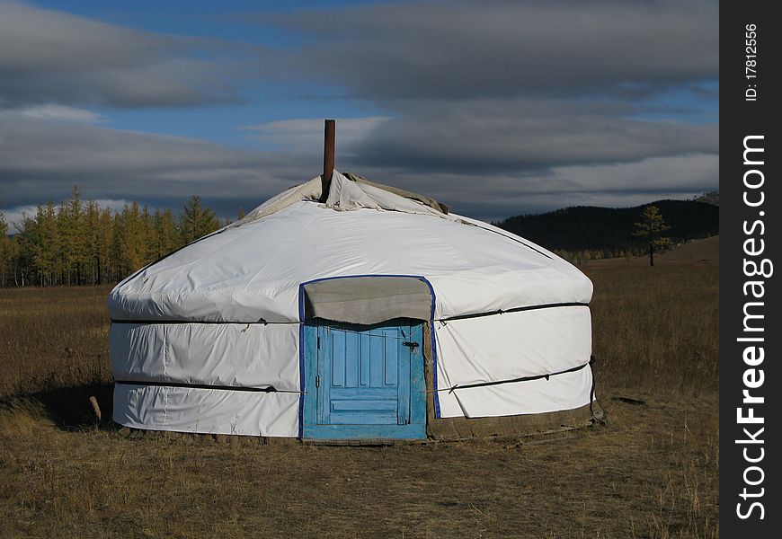 Mongolia - typical mongolian architecture - ger