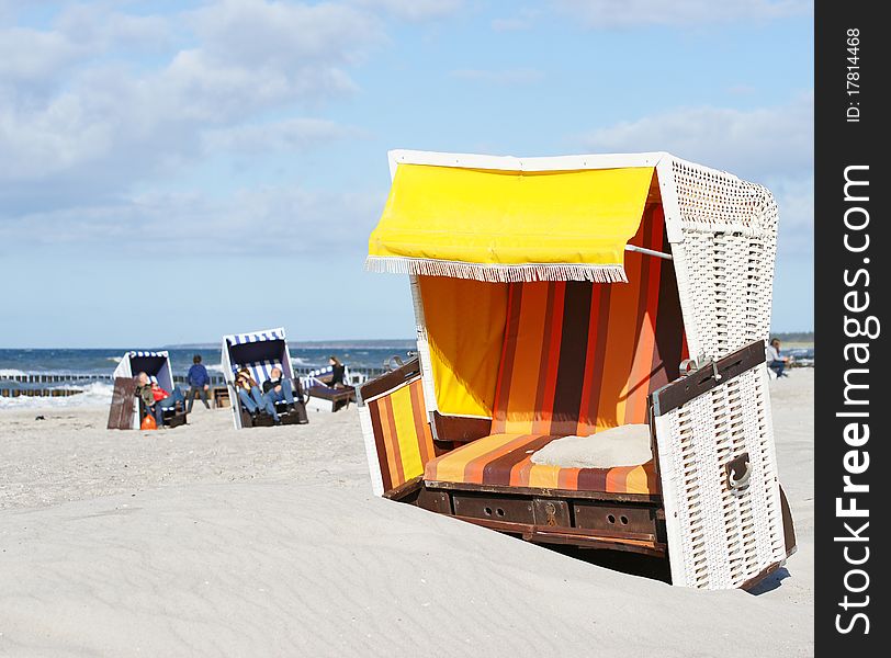Beach-chair at the ocean - Summer