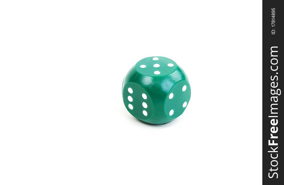 Green Plastic Dice