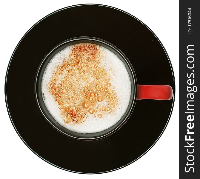Coffee cappuccino on white background