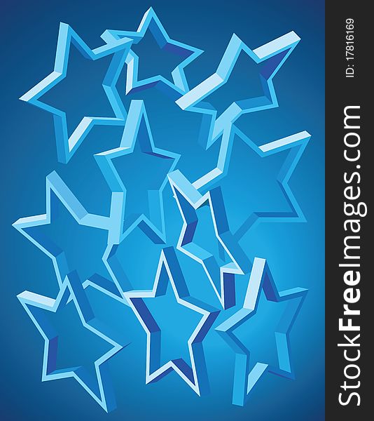 Stars pattern, abstract art illustration