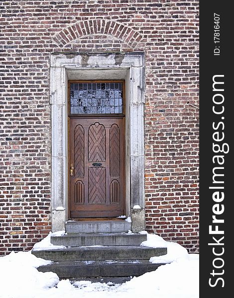 Door of an old church in Kamp-Lintfort Germany