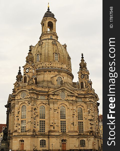 One of most impresive shurches in Dresden, Frauenkirche church. One of most impresive shurches in Dresden, Frauenkirche church