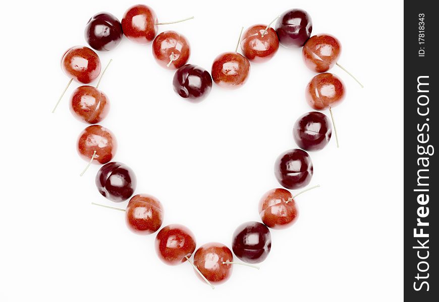 Heart From Red Cherry