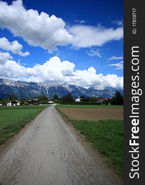 Small village ( igles) near Innsbruck in Austria. Small village ( igles) near Innsbruck in Austria