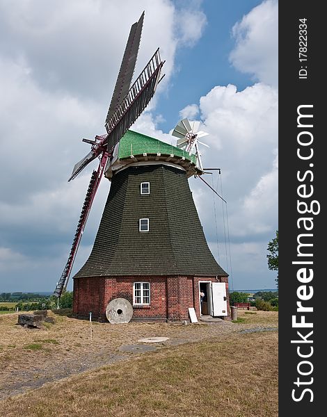 Landscape at windmill from Stove, Baltic Sea, Germany