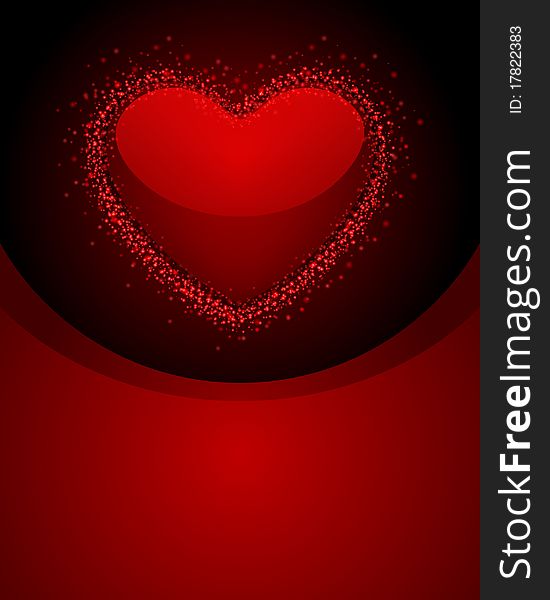 Transparent red heart Valentine's day background