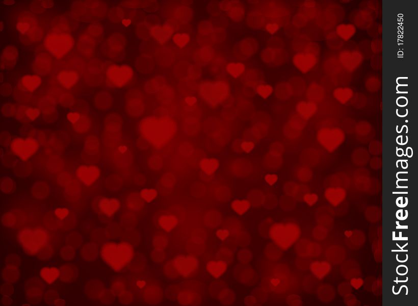 Flying hearts Valentine's day or Wedding background