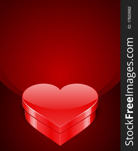 Heart gift present Valentine's day background