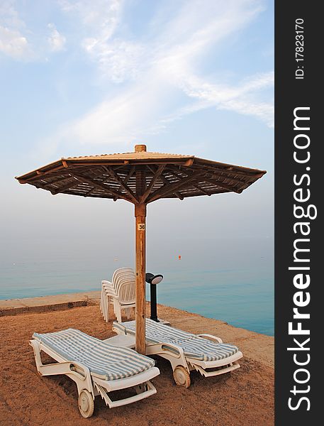 Plank Beds On A Beach