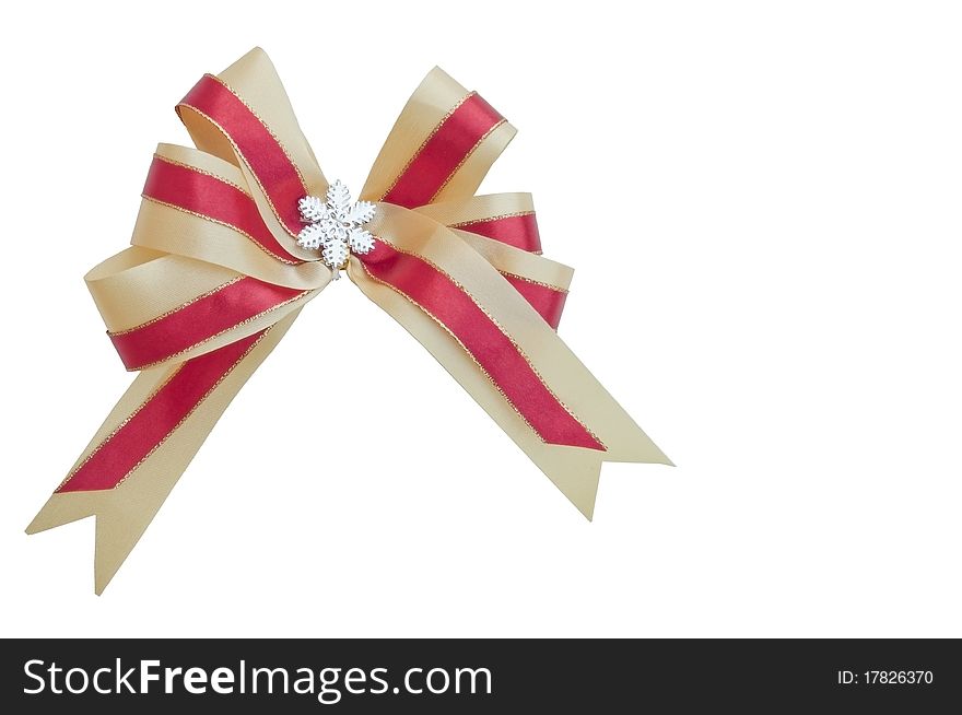 Color ribbon as white isolate background