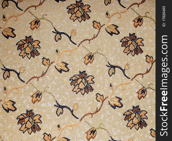 Brown Flower Textile Background
