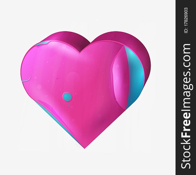 Icon of Rubber pink hearts to Valentine's Day. EPS10, transparency