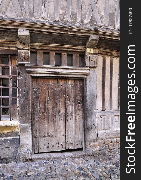 Antique door. Honfleur.