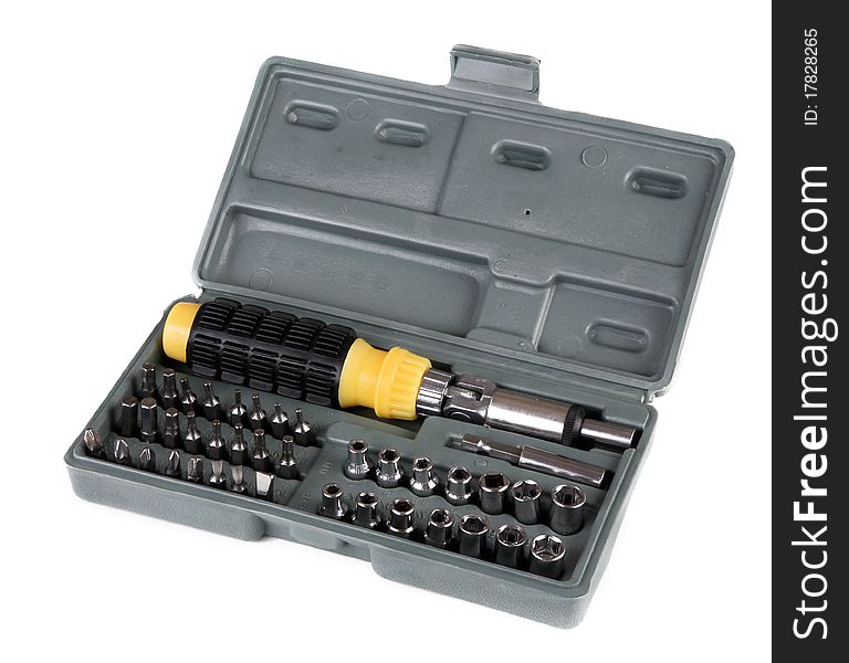 Screwdriver set isolated