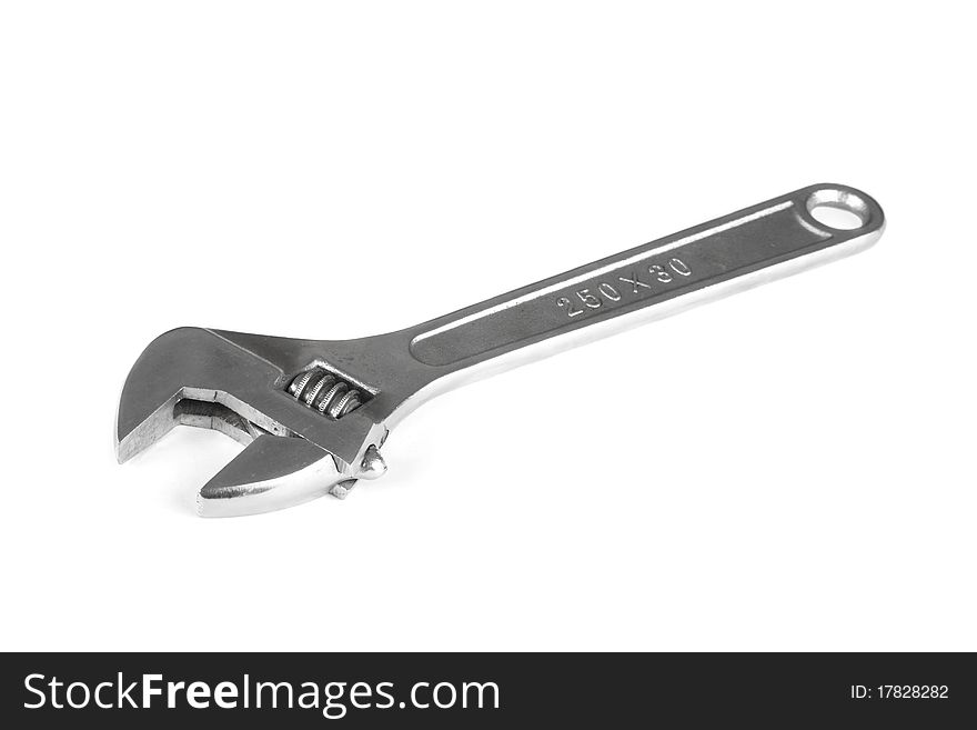 Adjustable wrench isolated on white background. Adjustable wrench isolated on white background