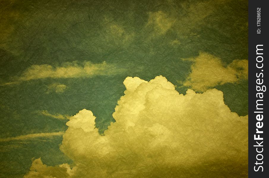 Retro image of cloudy sky. Retro image of cloudy sky