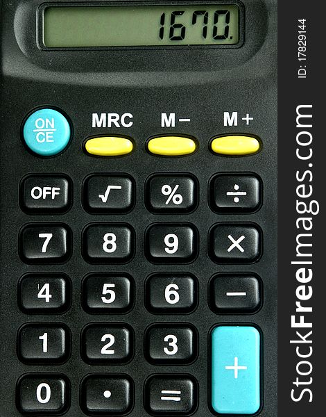 An electronic solar cell mathematical  arithmetic school calculator. An electronic solar cell mathematical  arithmetic school calculator