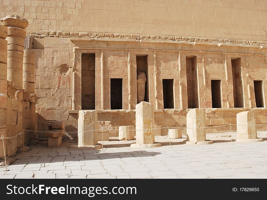 Walls and pillars of temple of Hatshepsut