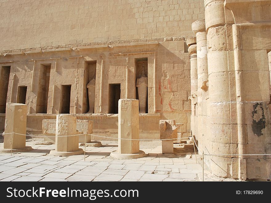 Walls and pillars of temple of Hatshepsut