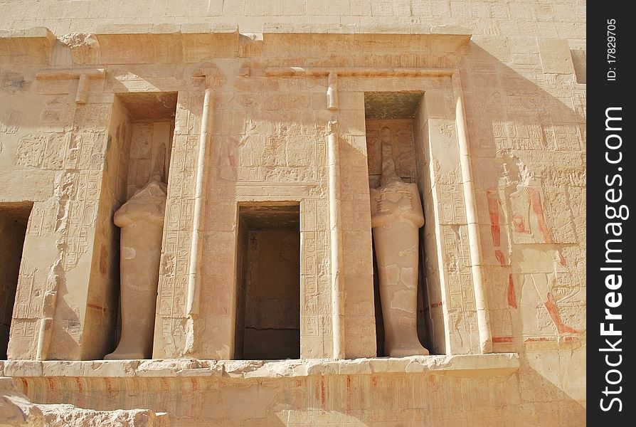 Walls and pillars of temple of Hatshepsut