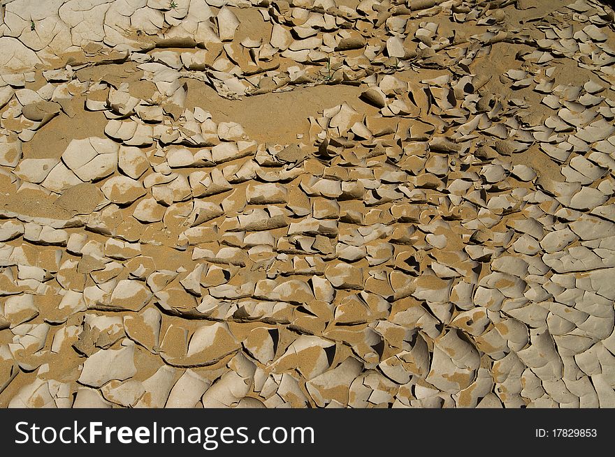 Dry earth in the desert of libya