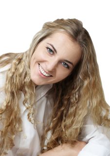 Portrait Of The Beauty Young Blond Girl Stock Image