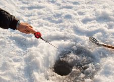 The Fisherman On Winter Fishing Stock Photos The Fisherman On Winter Fishing Stock Photos