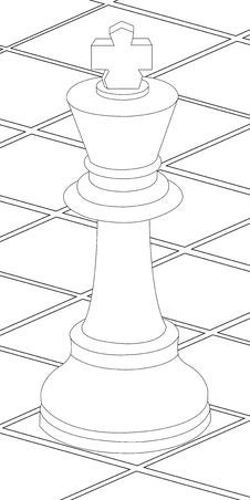 Chess Table And King Coloring Page Royalty Free Stock Photos Chess Table And King Coloring Page Royalty Free Stock Photos