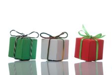Three Colourful Present Boxes Stock Photo Three Colourful Present Boxes Stock Photo