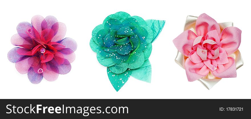 Collage of the three tissue on a white background