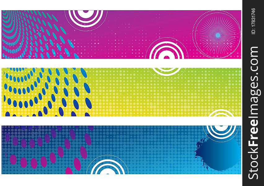 Abstract color banner illustration