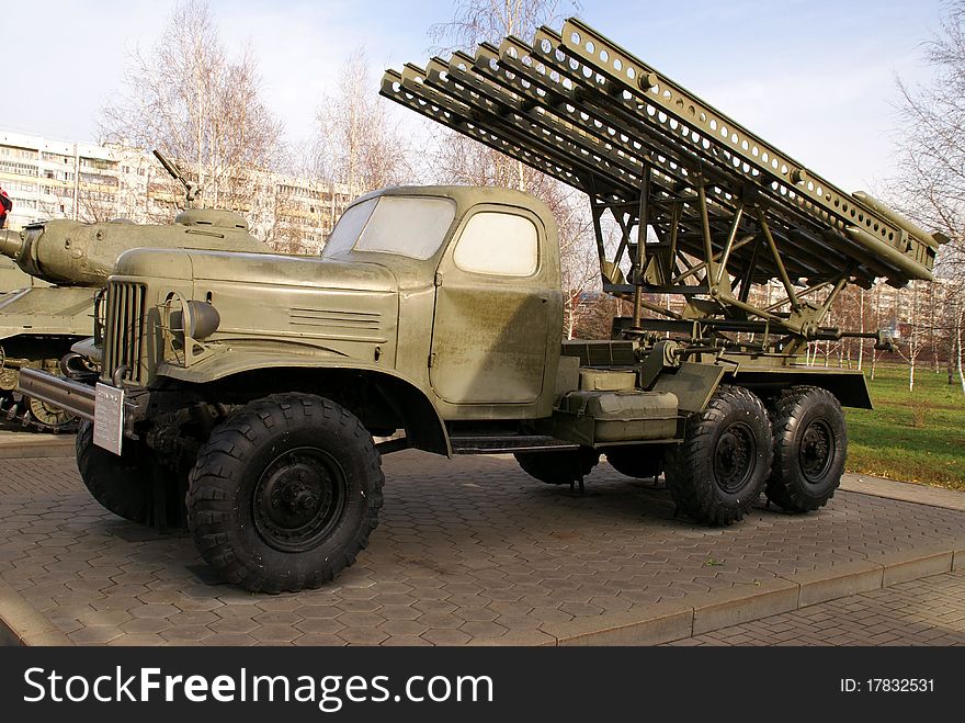 Katyusha multiple rocket launcher. The fighting machine of jet artillery of USSR of times of the second world war. Katyusha multiple rocket launcher. The fighting machine of jet artillery of USSR of times of the second world war.