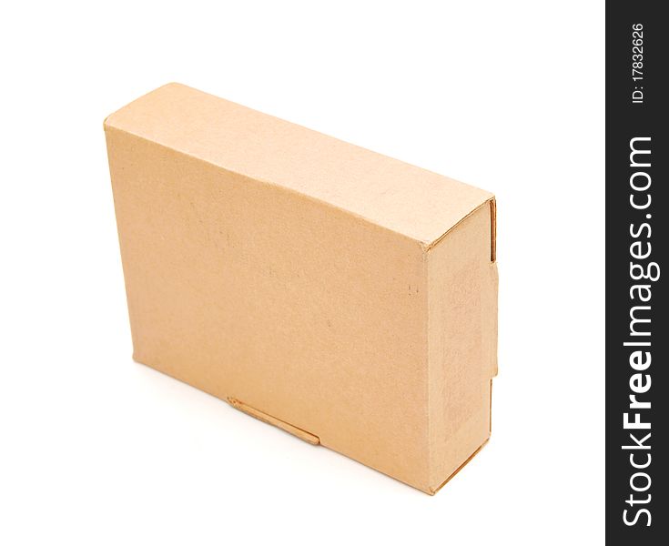 Brown carton box isolated over
