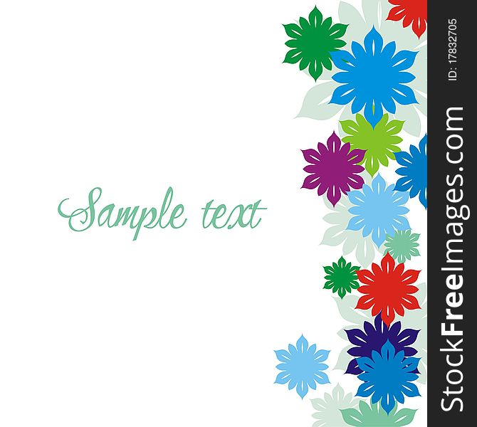 Pattern consist of colorful flowers on white background. Vector illustration. Pattern consist of colorful flowers on white background. Vector illustration