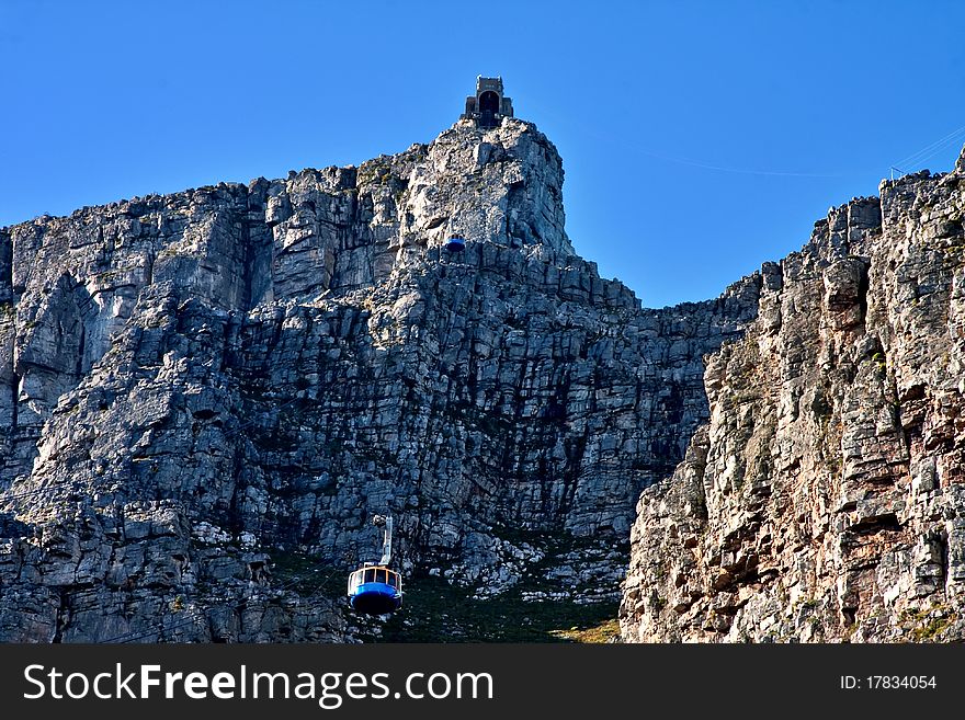 Table mountain cable way in cape town, south africa