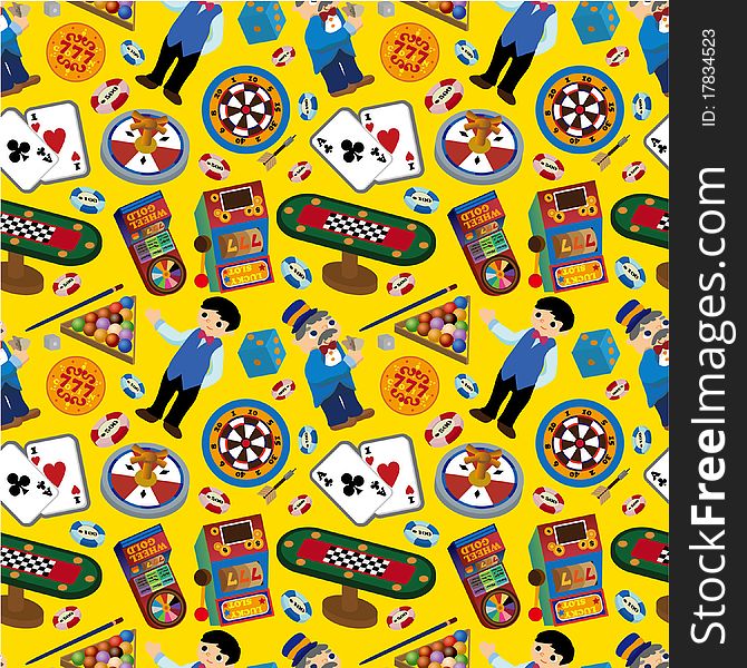 Seamless casino pattern,vector drawing