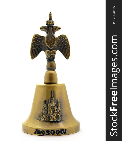 Souvenir bell with Russian symbols
