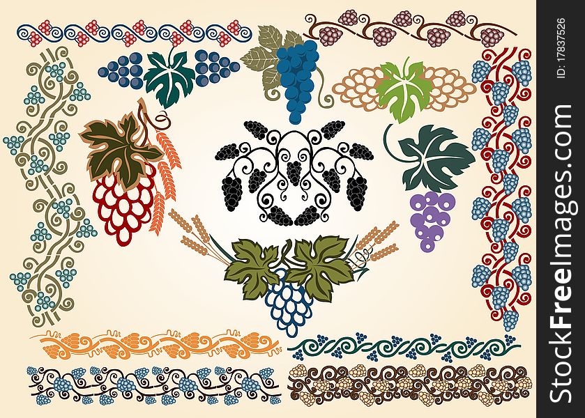 There are many kind of grape pattern. There are many kind of grape pattern