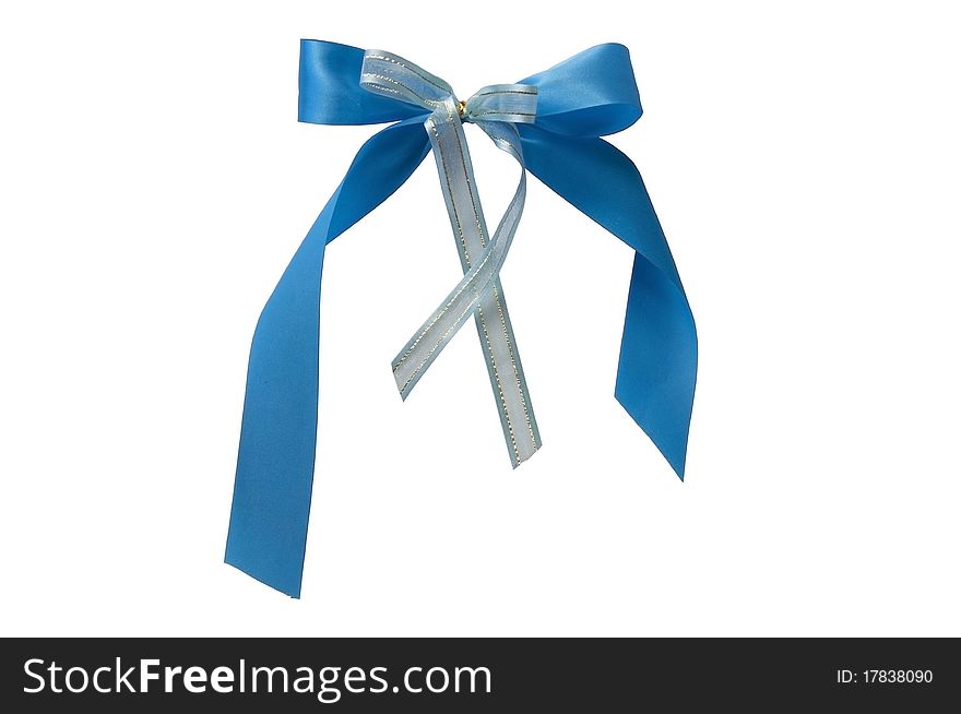 Color ribbon as white isolate background