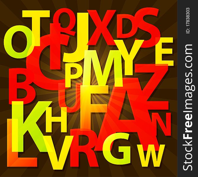 Abstract background of the latin alphabet. Abstract background of the latin alphabet