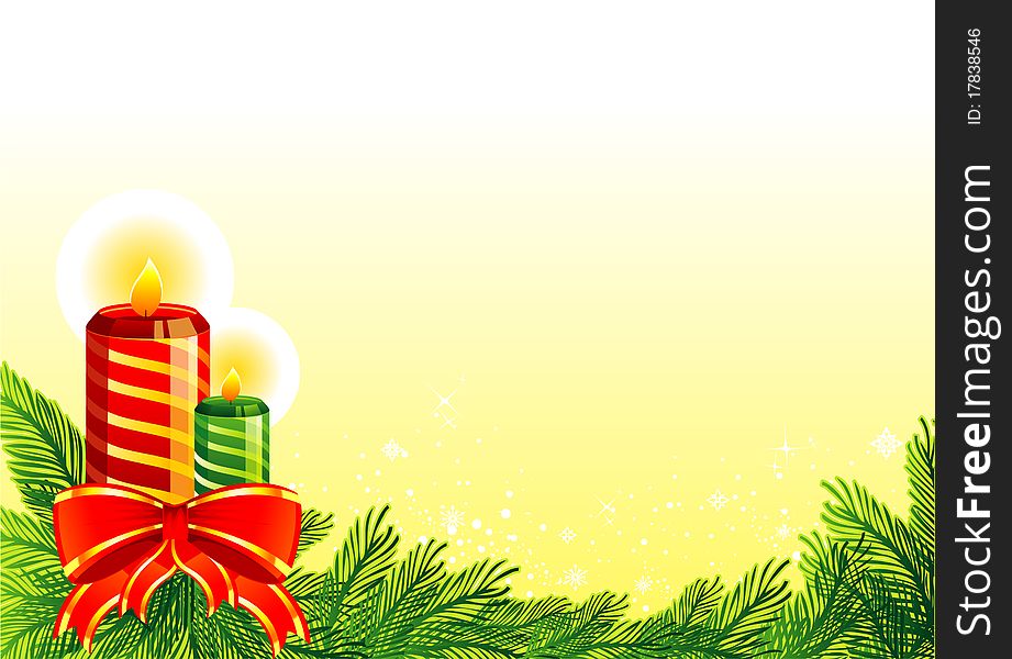 Vector illustration of Christmas candles