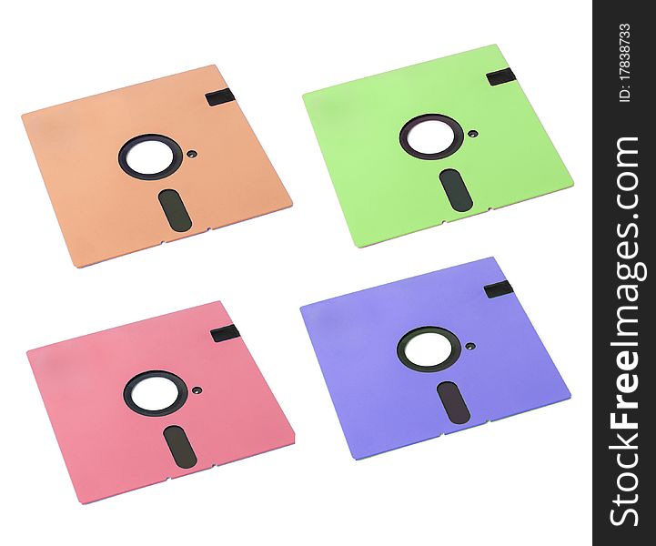 Old Floppy Disks Used As Background