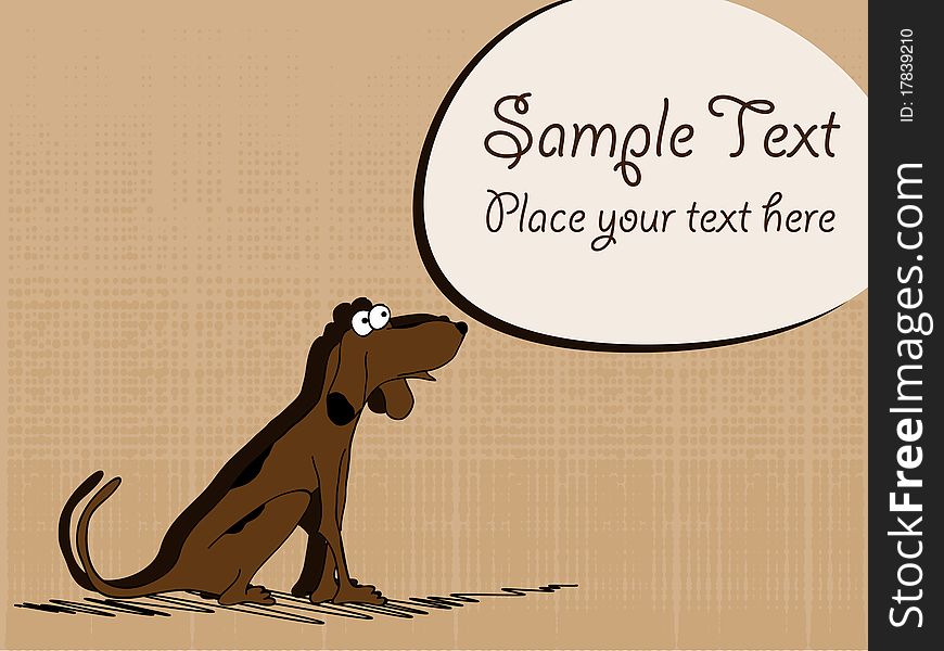 Vector background with dog and space for text