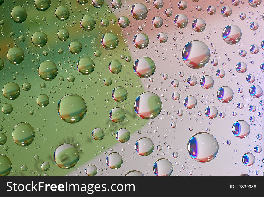 Water drops on the glass. Water drops on the glass