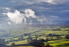 Misty Rolling Countryside Near Staveley Stock Photos Misty Rolling Countryside Near Staveley Stock Photos